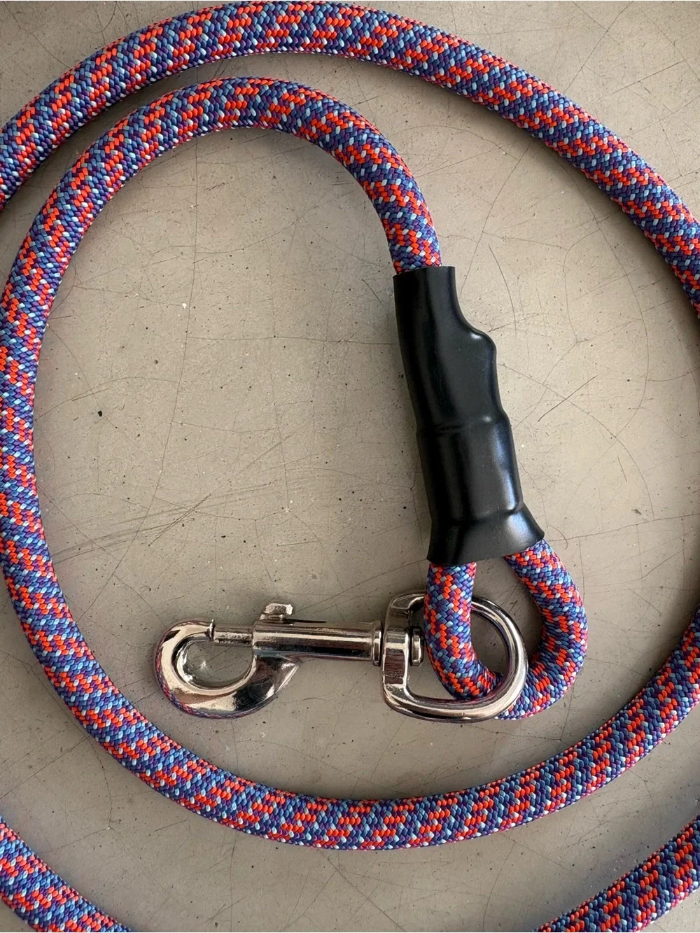 Red and Blue Braided Cord Dog Leash